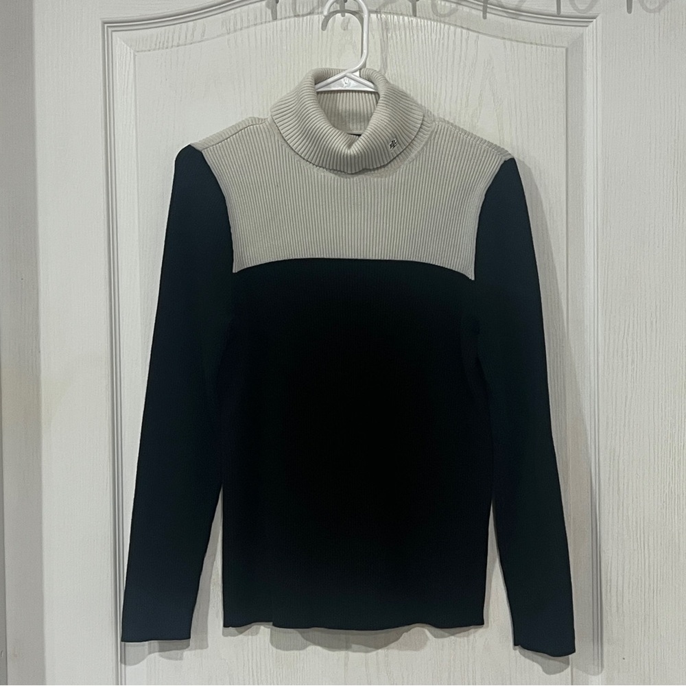 Final price Ralph Lauren Black and White Turtleneck Sweater
